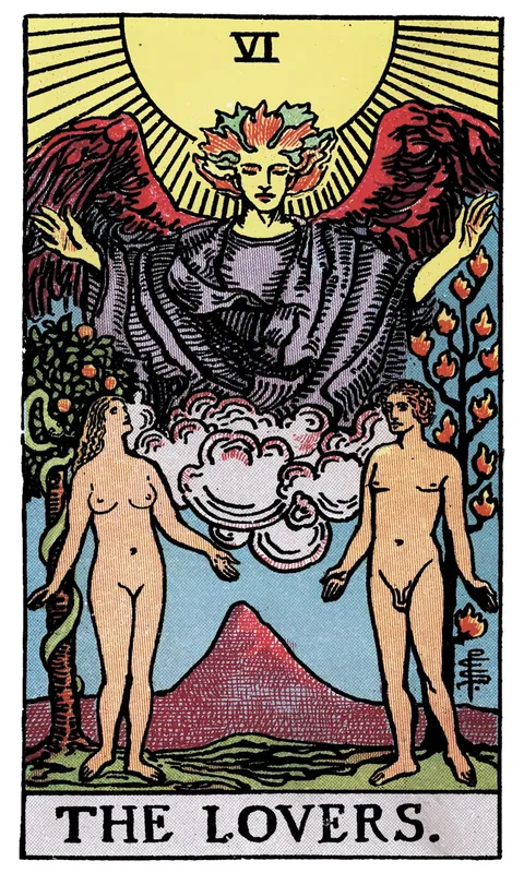 The Lovers tarot card